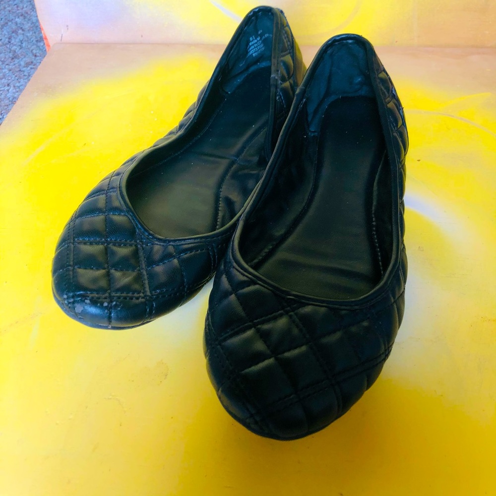 Espadrilles black womens slip on used size 8,5
